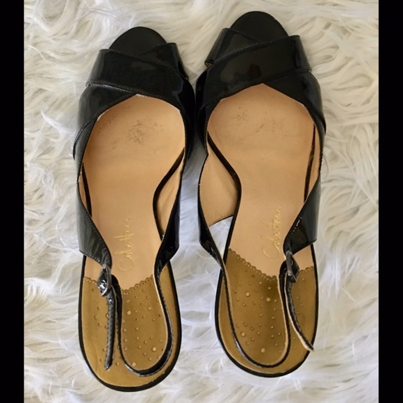 Cole Haan + Nike Air Open Toe Black Patent Leather - Picture 5 of 12